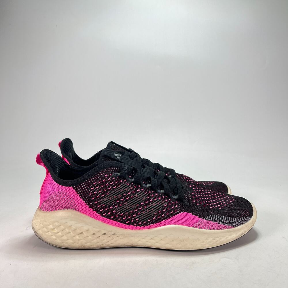 Adidas Fluidstreet Running Sneakers Black Shock Pink H04592 Women's Size 11 US